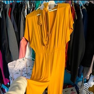 Long romper with fabric belt, small